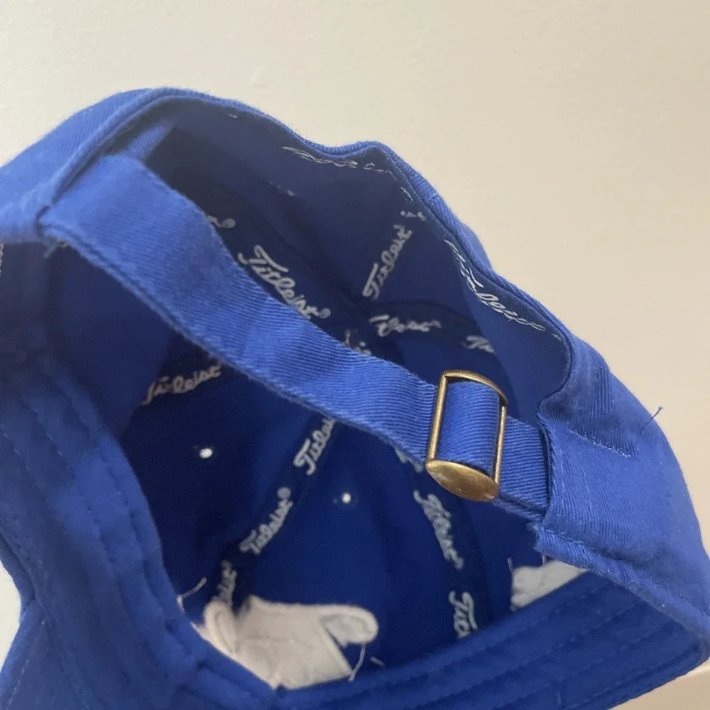 Titleist Spellout Logo 'The Frog' Blue Strapback Golf Hat